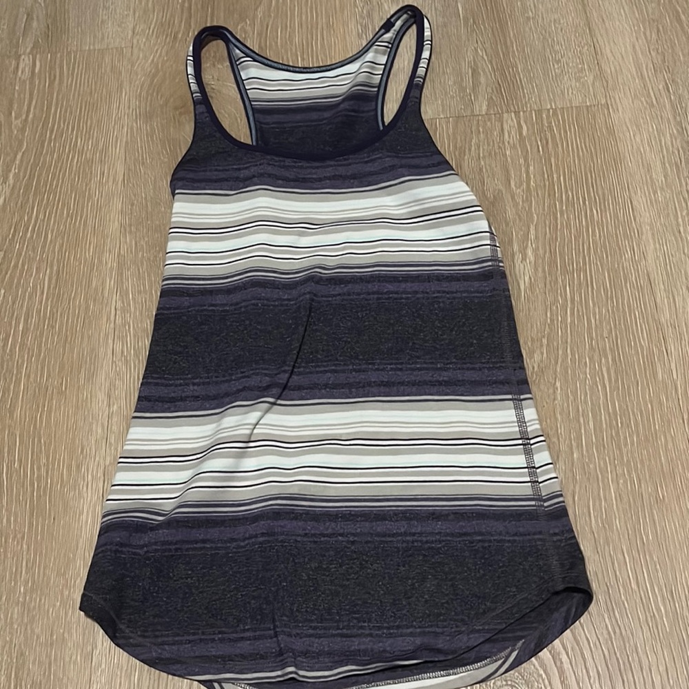 Lululemon Refresh Racer striped tank |  size 4